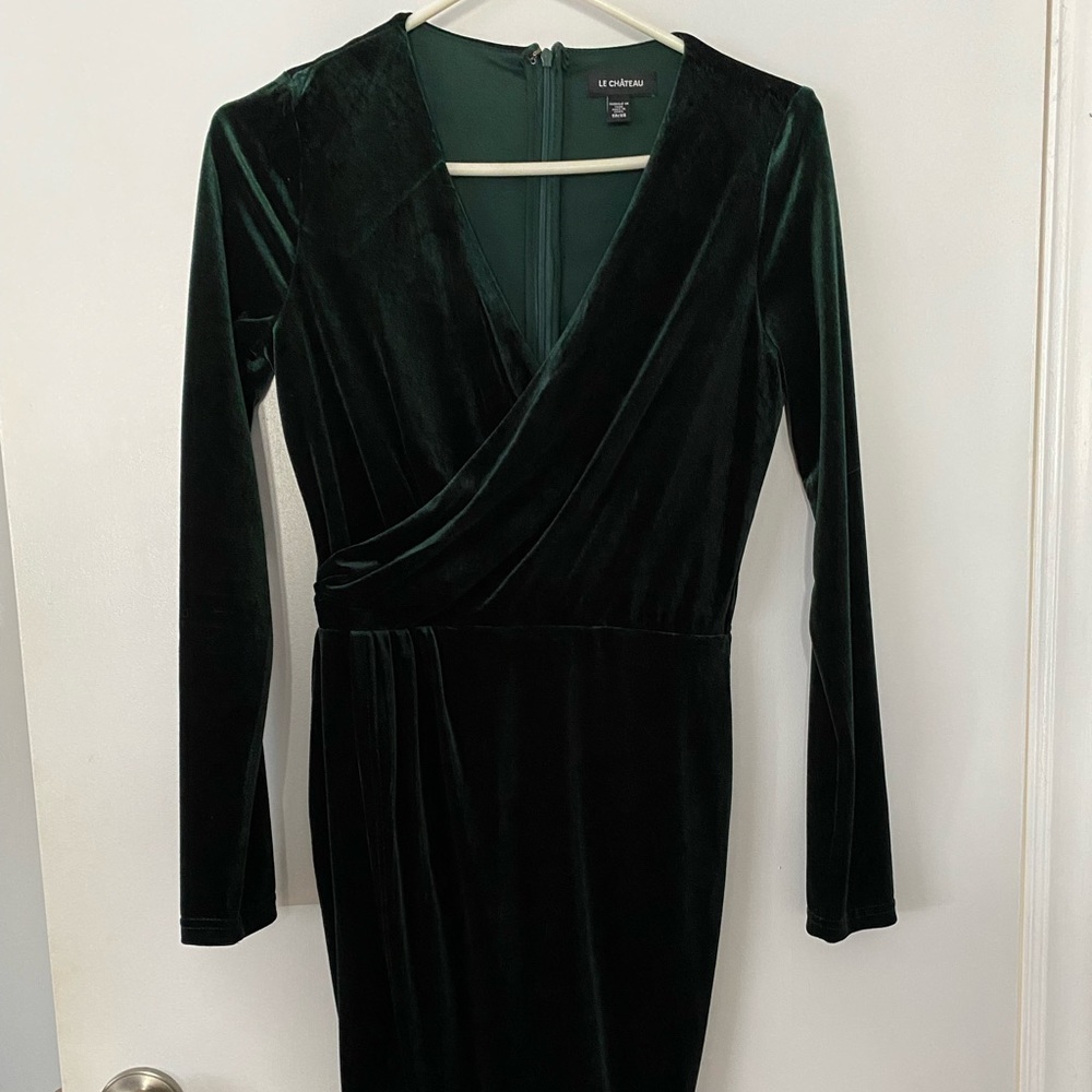 Green Velvet Dress